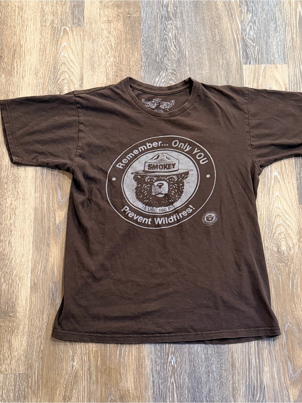 Official USDA Forest Service Smokey Bear Tee Brown - Men's M - Picture 2 of 5
